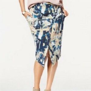 RACHEL Rachel Roy Abstract‎ Print Envelope Midi Skirt
